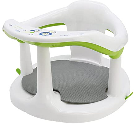 VWPEYY Seggiolino Doccia Bimbo, Sedile Antiscivolo per Vasca da Bagno Neonato, con Braccioli e Schienale Alto per Bambini da 6 a 24 Mesi, Sopporta fino a 30 kg