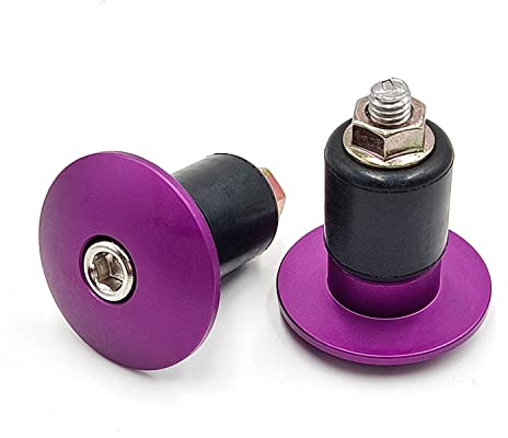 ONIPAX 2pcs Handle Bar End Plugs Grips Cap for 22mm (Black/Red/Orange/Blue/Green/Purple/Pink/Brown)