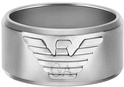 Emporio Armani Herren Ring aus silberfarbenem Edelstahl, EGS31660409