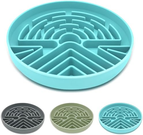 Lesipee Gamelle à alimentation lente pour chien pour animaux de grande et petite taille, tapis à lécher anti-étouffement avec puzzle, tapis à lécher en silicone avec base antidérapante, gamelle