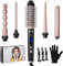 Carehabi rizador 5 en 1, 9-32mm con diferentes accesorios para rizos grandes y pequeños, kit rizador 160-230°C con guantes y pinza para el pelo