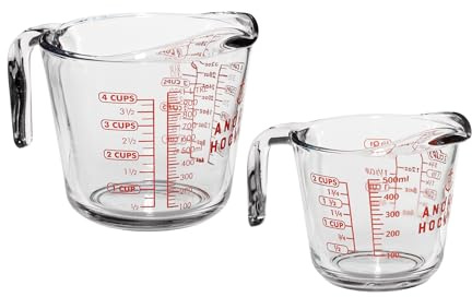 Anchor Hocking Measuring Cup Set (2-Piece, 2-Cup & 4-Cup, Dishwasher Safe)