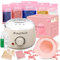 Waxing Set Wachs Haarentfernung Set: Wax Maschine Warmwachs Haarentfernung Gerät mit Silikon Schale, 5 Packungen Wachsperlen für Gesicht, Brazilian Bikinizone, Körper, Waxing kit Women Men