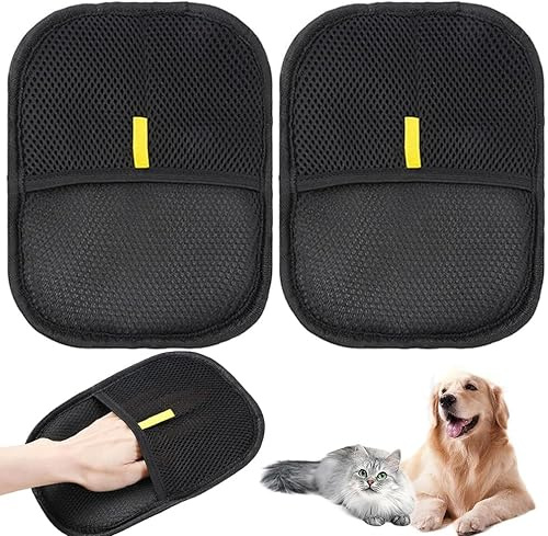 HOIDOKLY Guantes quitapelos para mascotas, 2025, guantes antiestáticos reutilizables de doble cara, para limpieza, depilación y fines de belleza para la ropa (2 unidades)