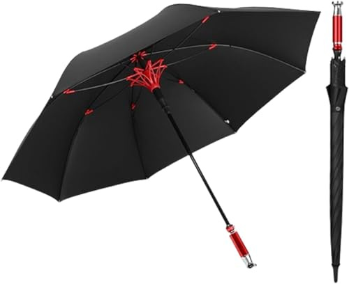 Automatik Golfschirm Langstiel Sonnenschutz Schwarz