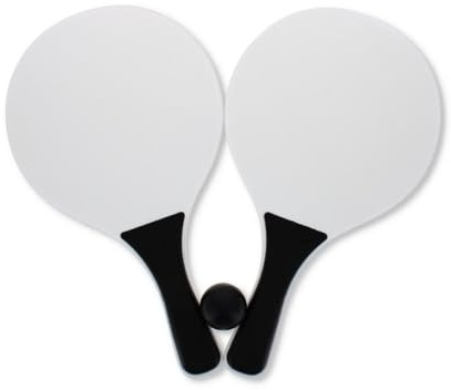 A2Z Wooden Beach Tennis Set Paddle Bat and Ball Set Outdoor Indoor Sports