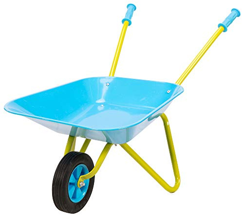Fat Brain Toys Wheelbarrow Pretend and Play Toy - Kids' Metal Yard Tool, Ages 3+