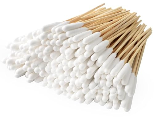 DASHUAIGE 120 Pcs Pet Dog Ear Cleaner Cotton Buds 6 Inch Ear Cleaning for Dogs Wood Pet Long Cotton Buds Cat Cotton Buds for Pets