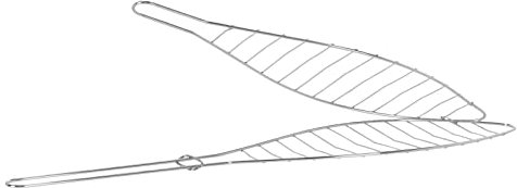 HAC24 Edelstahl BBQ Fischbräter 42 x 9 cm Fischgriller Fischzange Fischhalter Fischgitter Fischwender Fisch Mais Grillkorb