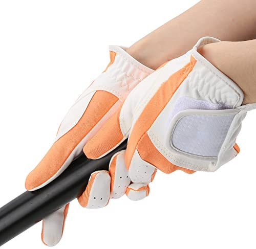 Alomejor Atmungsaktive Golfhandschuhe aus Faserstoff, Dicht Bekleidete Belüftungshandschuhe für Kleinkinder mit Bequemen Trägern (M)