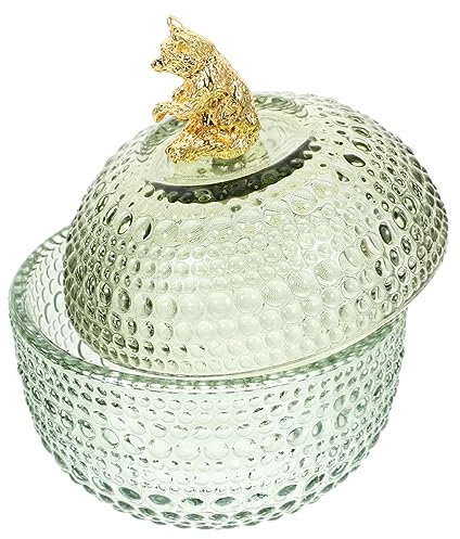 Cabilock joyero jarras de vidrio frascos de boticario de cristal borla para empolvarse joyas tarro de almacenamiento de alimentos secos frascos de joyería de vidrio sello tarro de dulces