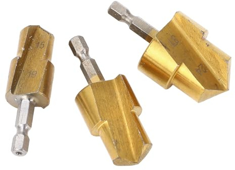 Alésoir de Tuyau en PVC 3 Pièces, Outils de Plomberie D'Alésoir de Raccord de Tuyau en Plastique PVC, Forets D'alésage de Tuyau Robustes Extenseur de Tuyau,Outil D'Alésoir de Tuyau