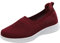 Zapatillas de mujer zapatillas blancas ligeras sin cordones caminar correr plataforma zapatillas senderismo cómodas Slip on gimnasia gimnasio zapatos de trabajo correr al aire libre, rojo, 39 EU