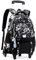 Amythe Schulrucksack Trolley für Jungen, Schulranzen mit Rollen für Kinder Teenager, Modischer Schultasche Jungen, 16 Zoll Lässiger Daypack mit 6 Rädern für Schule Freizeit Reisen, Schwarz