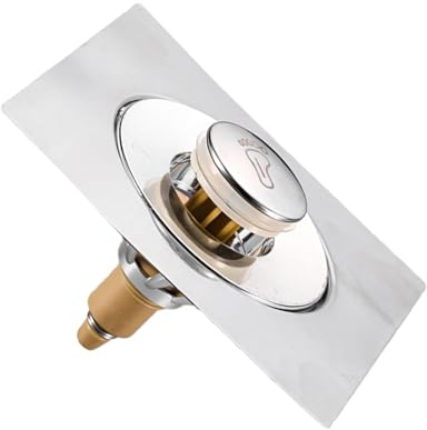 Colador de drenaje de suelo de pie, tipo rebote, cuadrado, desagüe de suelo de ducha, de reflujo, colador de pelo, tipo rebote, antiobstrucción, fregadero de cocina