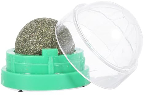Generic 2pcs Rotatable Catnip Mint Balls Natural Cat Licking Treats for Digestion Aid Indoor Cat Snacks Chew