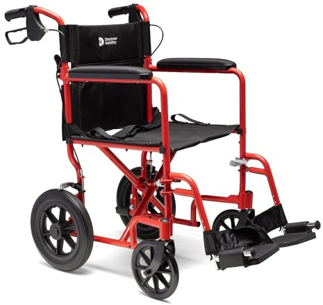 Aero Folding Aluminium Transit Wheelchair 11.6kg, Lightweight, Compact & Travel-Friendly Mobility Aid