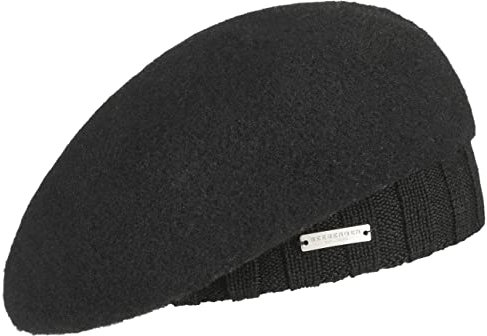 Seeberger Baske mit Strickbund aus Schurwolle - Schwarz (10) - One Size