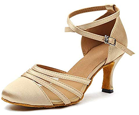 HROYL Zapatos de Baile Latino para Mujer Tacon Alto Zapatos de Tango Salsa Samba Vals Baile de Salón,516/117/189