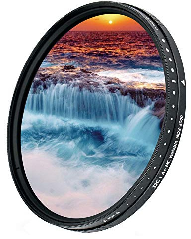 JJC 55mm ND Filter ND2-2000 VND Variable Neutral Density Fader for Sony A7IV A7III A7II A7 w/FE 28-70mm Kit Lens, Nikon D5600 D3500 D3400 w/AF-P 18-55mm Kit Lens & Other 55mm Filter Thread Lenses