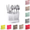 2 Compartments High Grade Plastic Sink Tidy Cutlery Drainer Caddy Holder, Utensil Drainer for Home and Kitchen Rustproof Store Washed Cutlery Utensils (White - Design 1)