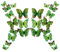 24 pièces 3D papillon décoration murale, double couche stéréo, papillon, décoration murale, autocollant, papillon, amovible, idéal pour décoration de fête, maison, chambre (vert)