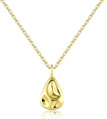 ALEXCRAFT Collana Donna Oro Collana Girocollo Oro Catenina Acciaio Choker Donna Ciondolo Goccia