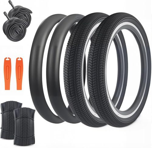 ZUKKA Confezione da 2 pneumatici per bicicletta da 16 pollici, 16 x 2,125, 57 – 305 e 2 pezzi, tubo da 20 pollici, per BMX, MTB, mountain bike, bicicletta per bambini, triciciclo, Crusier Bicycle