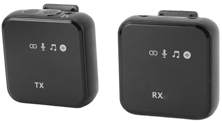 EIMSOAH Micrófono Lavalier Inalámbrico 2.4G Reducción de Ruido de Alto Rendimiento de Micrófono de Solapa de Emparejamiento Automático para Transmisión de Vlogging, Diseño Portátil para Creadores