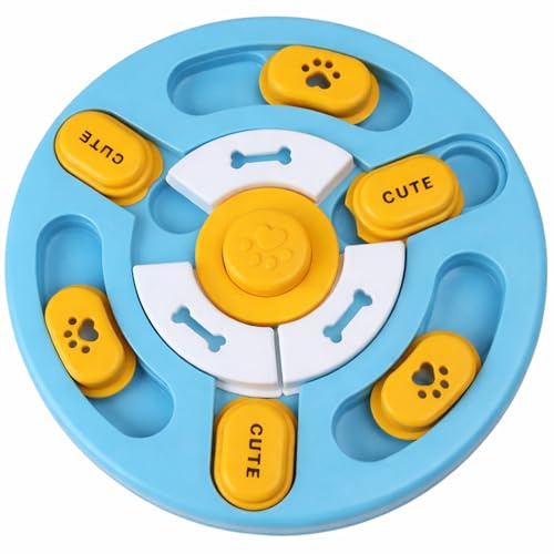 Juguete Interactivo para Perros y Gatos con Compartimentos para Premios – Puzzle Inteligencia Mascotas, Juego de Estimulación Mental, Slow Feeder Antiestrés para Perros Pequeños, Medianos y Gatos