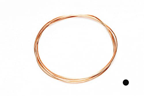 30 Gauge, 99.9% Pure Copper Wire (Round) Dead Soft CDA #110 Made in USA - 15FT by CRAFT WIRE