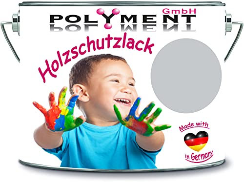 Holzschutzlack Holzlack Holzlasur wetterbeständiger Langzeitschutz Wetterschutzfarbe Holzschutzfarbe RAL 7035 Lichtgrau // Polyment GmbH
