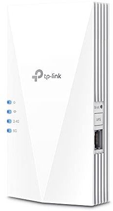 TP-Link WiFi 6 Mesh Repeater, AX1800 WiFi Amplifier, WiFi Extender, WiFi Booster, 1 Gigabit Ethernet Port, Compatible with All Internet Boxes (RE600X)