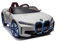 Elektro Kinderfahrzeug Design wie BMW i4 - lizenziert - 12V7A Akku, 2 Motoren- 2,4Ghz Fernsteuerung, MP3, Ledersitz+Eva (Weiss)