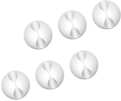 YIAGUN Silicone Cable Management Holders, Reusable Multi-Purpose Clips for Desk, Power, USB, Headphone, TV, PC/Laptop, Home Office (6 pcs White)