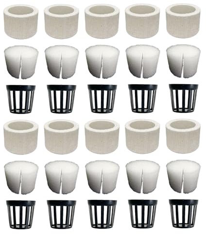 gifyym Juego de anillos fijos para plantas acuáticas, maceta de peso para plantas de acuario, base de cesta de fijación de plantas de cerámica, maceta de peso de plantas de acuario, anillos de