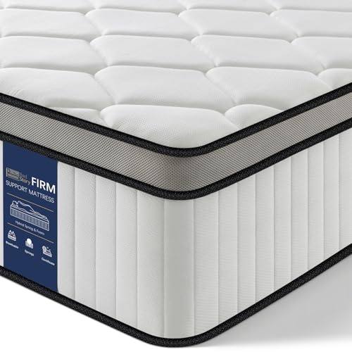 BedStory 4FT6 Double Mattress 12 Inch, Medium Firm Hybrid Pocket Sprung Mattress with Breathable Foam, Motion Isolation & Pressure Relief, Mattress in a Box, 135×190×30cm