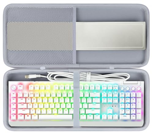 Lebakort Hard Case Compatible with Razer BlackWidow V3 /BlackWidow V4/Cynosa V2 / Ornata V3/Huntsman Elite/Huntsman V2/RedThunder K10 Mechanical Gaming Keyboard (Grey)