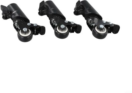 Juego de 3 ruedas giratorias para altavoces en forma de L, dirección silenciosa y gran capacidad de carga para una movilidad de muebles sin esfuerzo