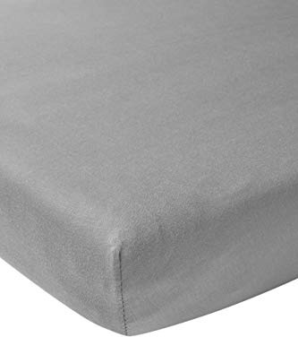 Meyco Baby Uni Spannbettlaken für das Kinderbett (Bettlaken mit weicher Jersey-Qualität, aus 100% Baumwolle, perfekte Passform durch Rundum-Gummizug, atmungsaktiv, Maße: 60 x 120cm), Grau