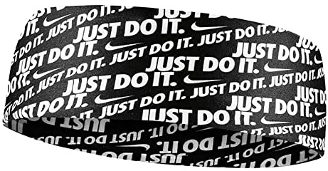Nike Herren Fury Headband 3.0 Stirnband Running Fitness Training Sport Haarband schweißabsorbierend, Black/White (Printed), One Size