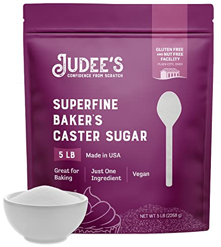 Judee's Gluten Free Superfine Caster Sugar - Tea & Coffee Sweetener - Gluten-Free Baking Sweetener - Pack of 8, 5 lb Pouches (40 lb)