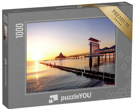 puzzleYOU: Puzzle 1000 Teile „Abend über der Seebrücke Heringsdorf, Insel Usedom“ – aus der Puzzle-Kollektion Deutschland