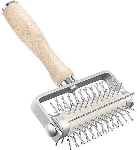 Srrrwunti Pastry Roller with Stainless Steel Spikes Homemade Pizza Tool,Prevents Dough from Blistering,Pizza Making Accessories