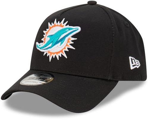 New Era Miami Dolphins NFL Evergreen Schwarz Verstellbare 9Forty A-Frame Cap - One-Size