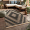 Paco Home Hochwertiger Outdoor Teppich Wetterfest & Pflegeleicht Jute-Sisal-Optik mit Fransen & Hoch-Tief-Effekt Langlebig für Terrasse, Balkon, Garten & Küche, Grösse:120x160 cm, Farbe:Anthrazit 2