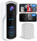 UCOCARE 3MP Citofono con Telecamera, Videocitofono Wifi Campanello Video senza fili da Esterno, Messaggio Vocale, Videochiamata, Rilevamento Movimento, Audio Bidirezionale, Storage SD/Cloud, IP67