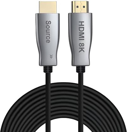 TV xStream Ultimate 8K HDMI Cable -10M (32 ft) Super Speed Gold Plating AOC Fiber Optic, 8K 60Hz 4K 120Hz, HDCP2.2, 18Gbps Bandwidth, Zinc Alloy Shell