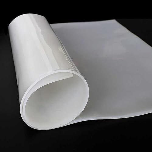 COYOUCO Guarnizione in Silicone 100 mm x 100 mm Spessore 0,5 mm-20 mm Foglio di Silicone Adatto per Gioielli, Foglio Fai-da-Te, Cuscinetto di Protezione Trasparente per controsoffitto,0.5mm