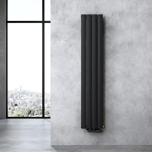doporro Vertikal Badeizkörper Badheizung 160x30cm ‎Anthrazit | Einlagig Heizkörper Flachheizkörper Mittelanschluss | Flach Paneelheizkörper 510Watt